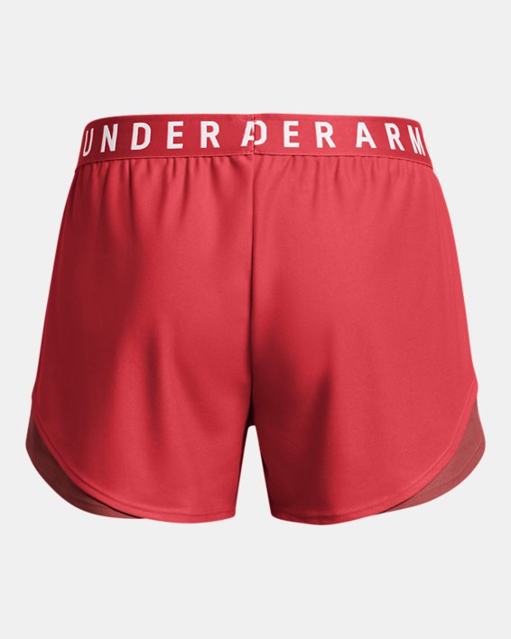 女士UA Play Up Shorts 3.0短褲 in Red image number 5